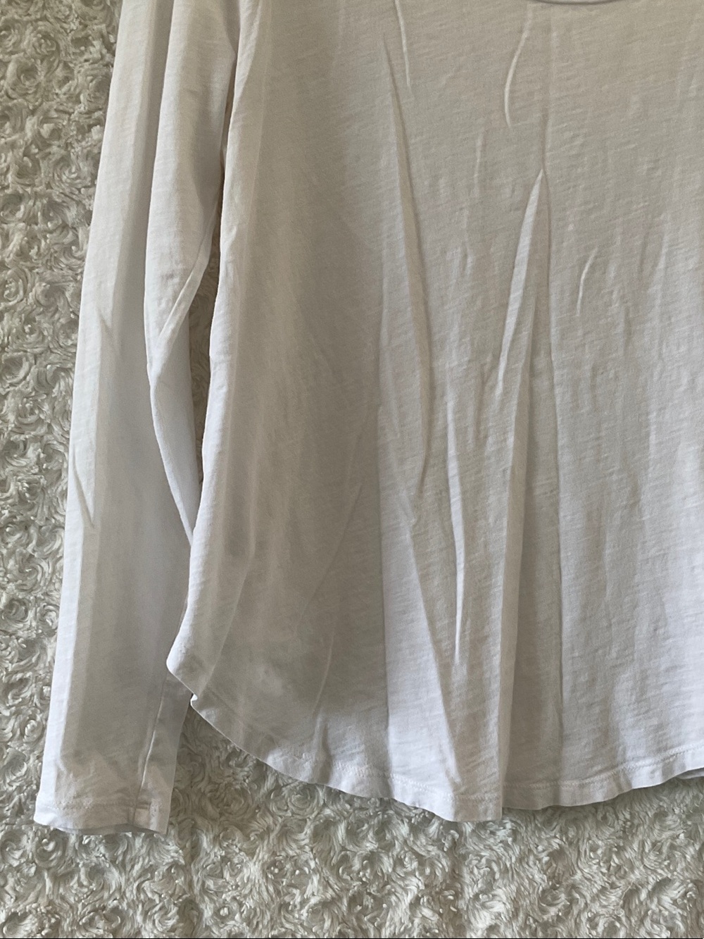 LOFT White Long Sleeve Scoop Neck Vintage Soft Tee - Picture 6 of 10